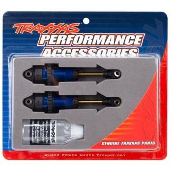 Traxxas Амортисьор Traxxas GTR long алуминий/PTFE син, бутални пръти TiN (2)