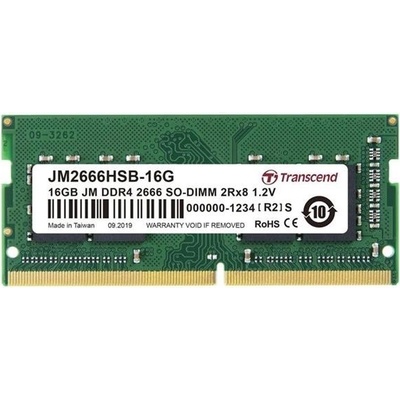 Transcend JetRam DDR4 16GB 2666MHz CL19 (1x16GB) JM2666HSB-16G