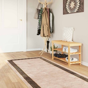 vidaXL Каса за килим MARSA Черно 100 x 350 см Полиестер и PVC (42023341)