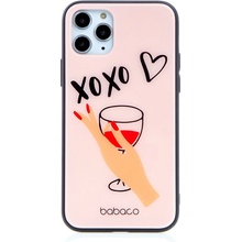 Pouzdro AppleMix BABACO Apple iPhone 11 - XOXO sklenička s vínem - skleněné