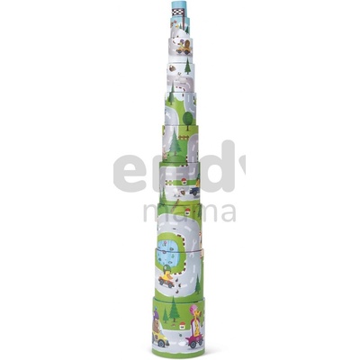 Janod Skladacia pyramída Preteky okrúhla