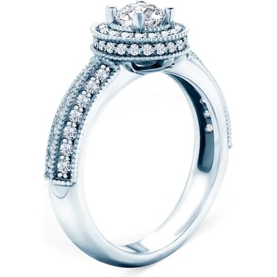 SAVICKI годежен пръстен: бяло злато. бял сапфир. диаманти