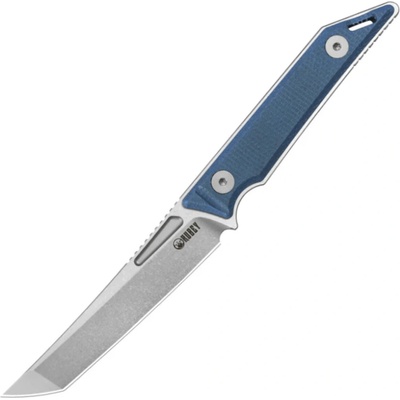Goliath - Blackwash 14C28N with Blue Micarta handle