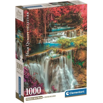 Clementoni Пъзел Clementoni от 1000 части - Цветни водопади в Тайланд (39984)