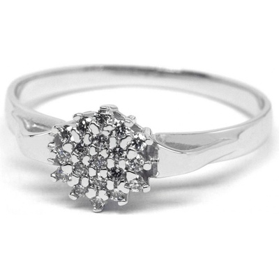 Klenoty Budín Luxusní zlatý diamantový prsten posetý diamanty J 28290 17