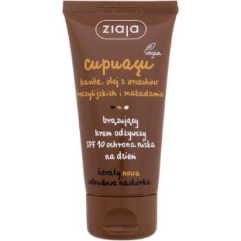 Ziaja Cupuacu Bronzing Nourishing Cream SPF10 подхранващ автобронзиращ крем за лице 50 ml за жени