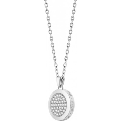 Hugo Boss Oslnivý oceľový náhrdelník s kryštálmi medallion 1580298