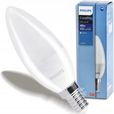 Philips LED žárovka E14CP B35 FR 5W 40W teplá bílá 2700K , svíčka