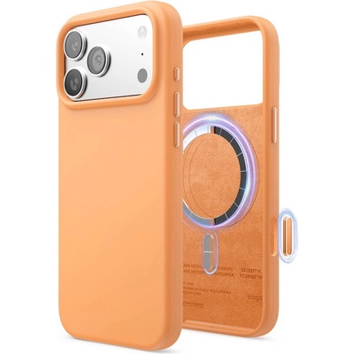 elago Силиконов (TPU) калъф с MagSafe за iPhone 17 Pro Max - Elago Magnetic Soft Silicone Case (оранжев) (ES17MSSC69PRO-OR)