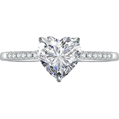 Lunica Stříbrný prstýnek SRDCE 0607 6