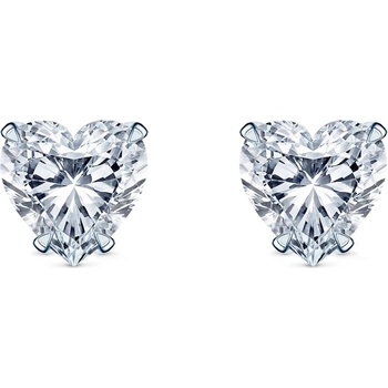 SAVICKI Обеци Share Your Love: бяло злато, диаманти с шлифовка