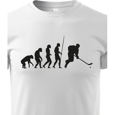 dětské tričko Evoluce hokej bílá