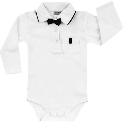 Chlapecké elegantní body s motýlkem Jacky bílá