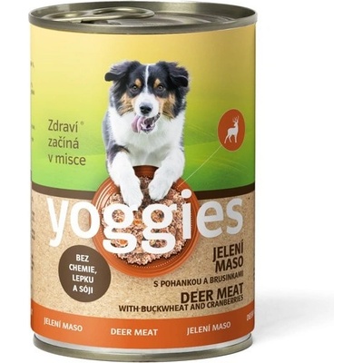Yoggies jelení s pohankou a brusinkami 6 x 800 g