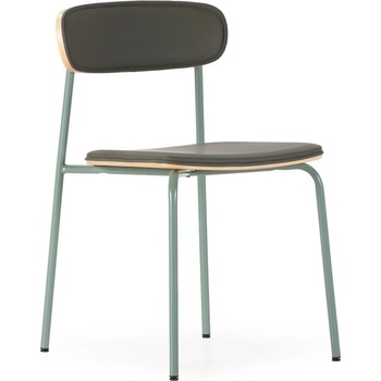 Marckeric Тъмнозелени тапицирани трапезни столове в комплект за подреждане 2 бр. Saula - Marckeric (19642)