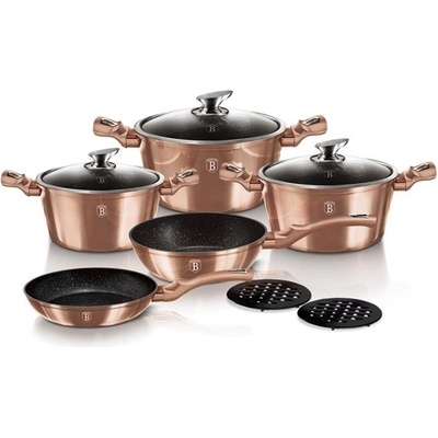Berlingerhaus s mramorovým povrchem 10 ks Rosegold Metallic Line BH-1220