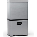 Klarstein Touchless, сензорен кош за отпадъци, 60 л, неръждаема стомана, плавно затваряне, захранване с батерии, LED дисплей, таймер (KG30-56l-ss) (KG30-56l-ss) - electronic-star