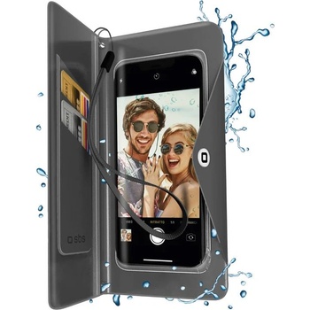 SBS Универсален водоустойчив калъф за смартфони до 6.8 инча - SBS Waterproof Universal Wallet Case IPX8 (черен) (2200599)