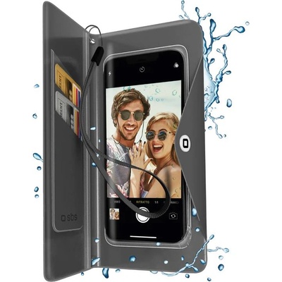 SBS Универсален водоустойчив калъф за смартфони до 6.8 инча - SBS Waterproof Universal Wallet Case IPX8 (черен) (2200599)