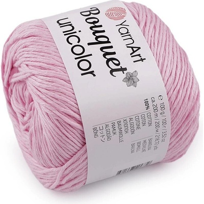 Bavlněná pletací příze Bouquet Unicolor 100 g Varianta: 5 (3211) růžová sv., Balení: 1 ks 58575/149752/269411