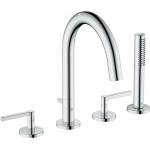 Kludi Nova Fonte Puristic Смесител за вана и душ с 4 части, гланциран хром (204250515)