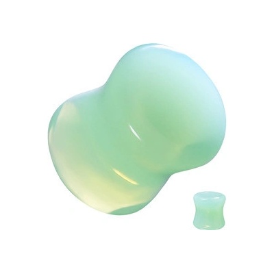 Šperky4U Plug do ucha zelený opalit - PL001-19