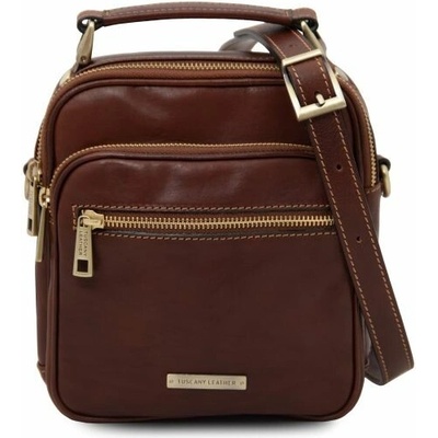 Tuscany Leather Kožená taška cez rameno Paul Hnedá