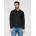 Ombre Structured polo longsleeve with patch black