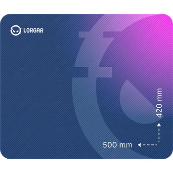 LORGAR Main 135, Gaming mouse pad, High-speed surface, Purple anti-slip rubber base, size: 500mm x 420mm x 3mm, weight 0.41kg