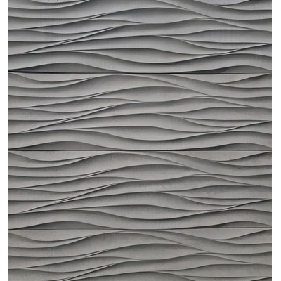 REMU Betonový plot - panel VLNKA (50x200x4 cm) jednostr. přírodní