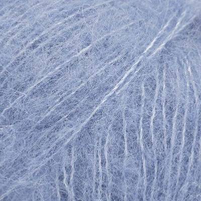 DROPS Design Brushed Alpaca Silk Uni Colour 28 Pacific Blue Плетива прежда (109828)