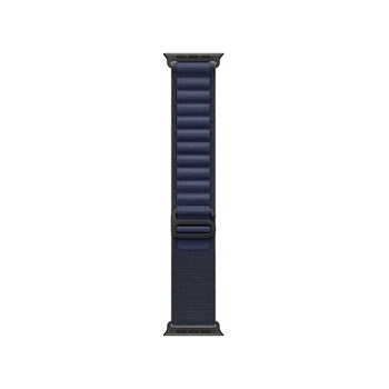 Apple Watch 49mm Loop: Navy Alpine Loop - Small - Black Titanium Finish (mypw3zm/a)