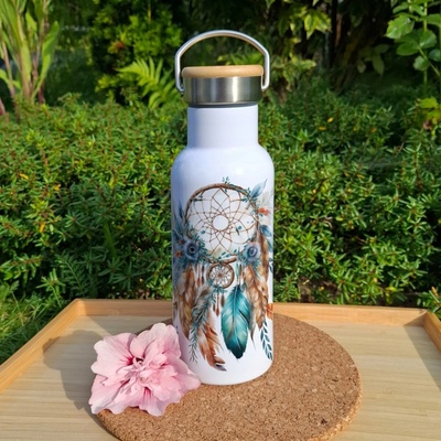 Atelier Fantazie Termoska s bambusovým víčkem Lapač snů VIII 500 ml