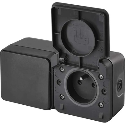 EMOS Домашен превключвател редуване на с букса 250v/16a ip55 (ems1225)