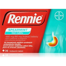 RENNIE SPEARMINT BEZ CUKRU POR 680MG/80MG TBL MND 36