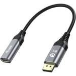  Digital Data Communications Equip Displayport към HDMI адаптер 1.4 букса 8K/60Hz сив (133446)