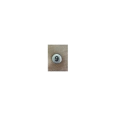 PREVENTA ЦИФРА 9 СРЕБРИСТ КРЪГ 4см (ck09-srk)