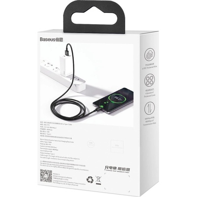 Baseus CATYS-A01 rýchlonabíjací USB/Type-C 66W, 2m, černý