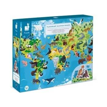 Image 1 of Janod - Образователен пъзел - Застрашени животни (J02676)