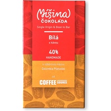 Míšina čokoláda 40% bílá čokoláda s kávou Colombia Planadas 50 g