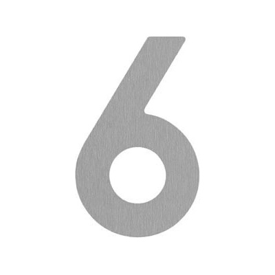 SRA - DOMOVÁ ČÍSLICA "6" 2.50 - 120 mm NEM - nerez matná | MP-KOVANIA.sk