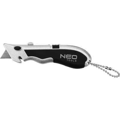 NEO TOOLS Mini lichobežníkový nôž + 4 čepele v nádobe, násobky po 30. 63-703
