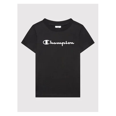 Champion Тишърт Contrast Script Logo 404541 Черен Regular Fit (Contrast Script Logo 404541)