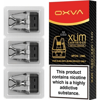 OXVA Xlim SS cartridge 2 ml pre Xlim Pro 2 DNA 0,6 ohm 3 ks