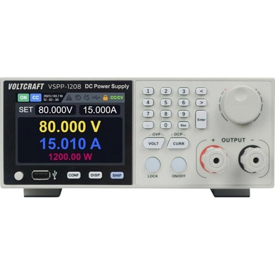 VOLTCRAFT VSPP-1208 laboratorní zdroj 19, nastavitelný, 0 - 80 V/DC, 0 - 30 A, 1200 W, USB, RS-485, LAN, lze programovat