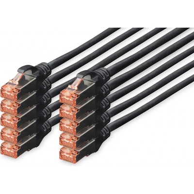 Digitus DK-1644-0025-BL-10 Cat6 S/FTP (S-STP), 0,25m, černý
