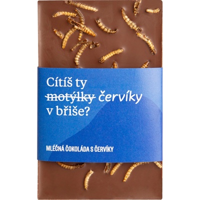 Sens Čokolády s červíky Mléčná Cítíš ty motýlky v břiše 90 g
