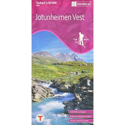 Jotunheimen západ turistická mapa 1:50 000