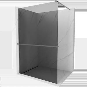 Mexen Kioto+ Душ-преграда със стъклена полица Walk-in 130 x 200 см, графит, gun metal - 800-130-121-95-40 (800-130-121-95-40)