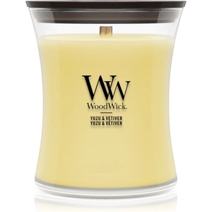 WoodWick Yuzu & Vetiver ароматна свещ с дървен фитил 275 гр